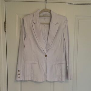 Evereve White Blazer with Button Accents